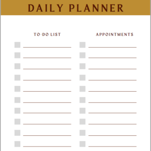 Daily Planner - Floral