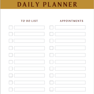 Daily planner floral design